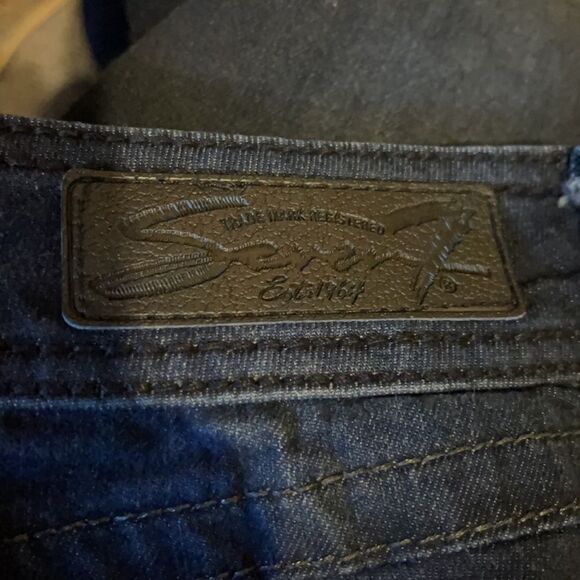 Seven7 Dark Wash Skinny Jeans Sequin Pockets 10 - Picture 13 of 16